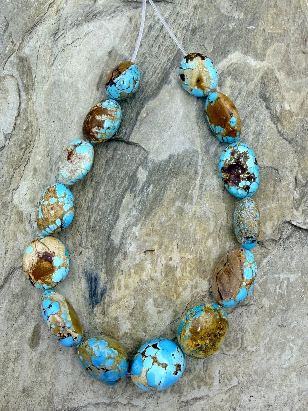 RARE Number 8 Turquoise (Nevada) Graduated Round Nugget