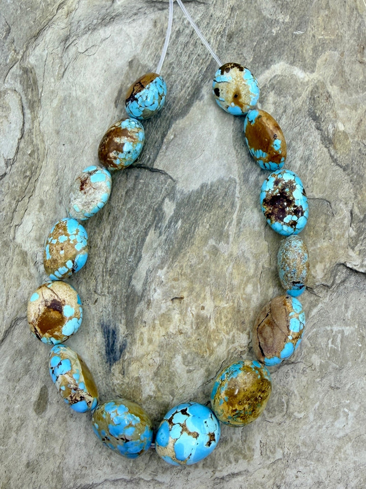 RARE Number 8 Turquoise (Nevada) Graduated Round Nugget