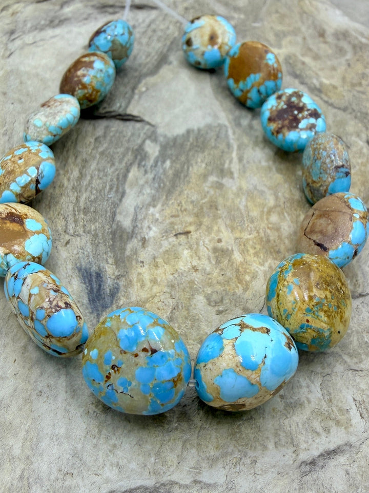 RARE Number 8 Turquoise (Nevada) Graduated Round Nugget