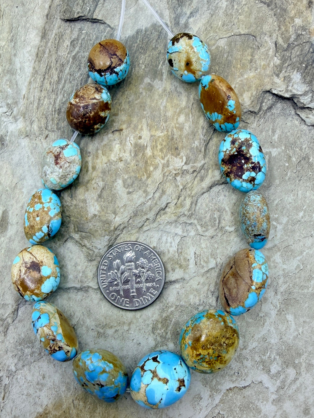 RARE Number 8 Turquoise (Nevada) Graduated Round Nugget