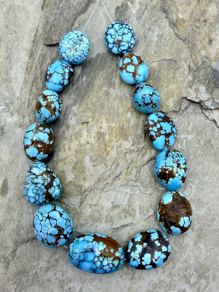 RARE Number 8 Turquoise (Nevada) Graduated Round Nugget