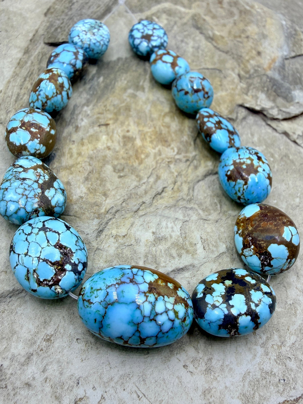 RARE Number 8 Turquoise (Nevada) Graduated Round Nugget
