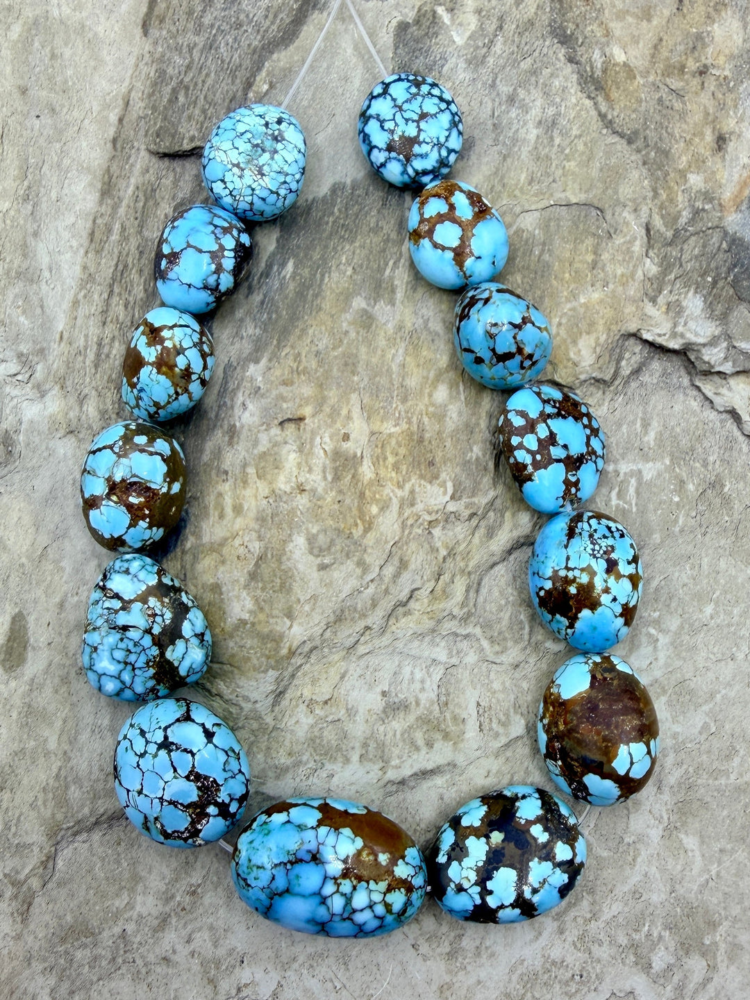 RARE Number 8 Turquoise (Nevada) Graduated Round Nugget