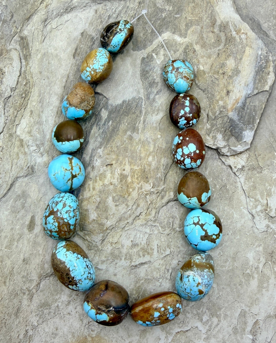 RARE Number 8 Turquoise (Nevada) Graduated Round Nugget
