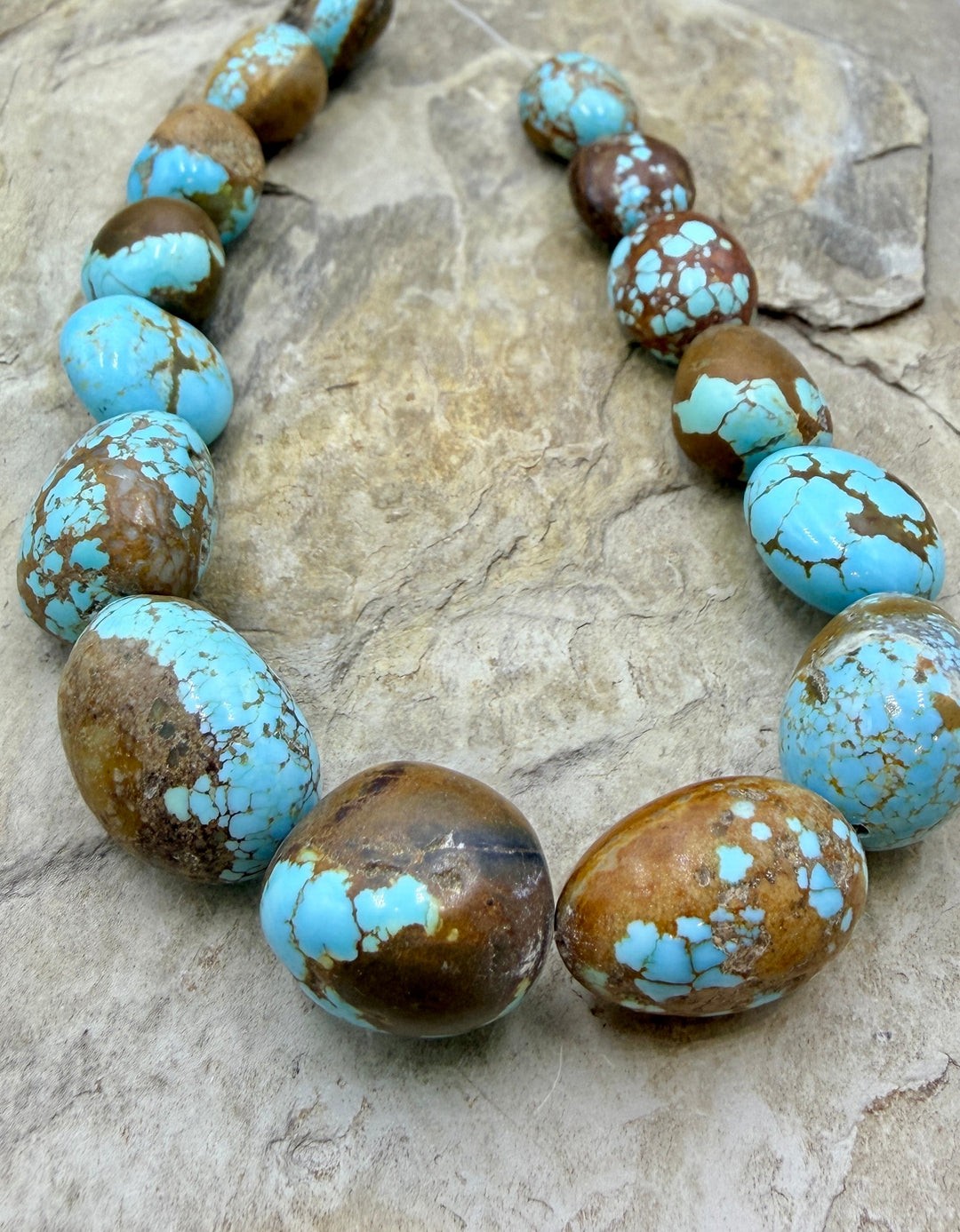 RARE Number 8 Turquoise (Nevada) Graduated Round Nugget