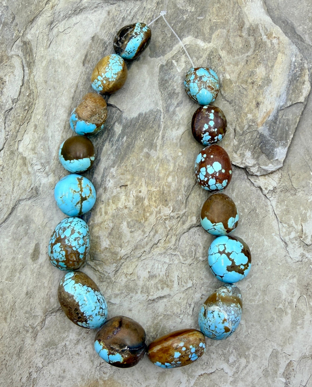 RARE Number 8 Turquoise (Nevada) Graduated Round Nugget