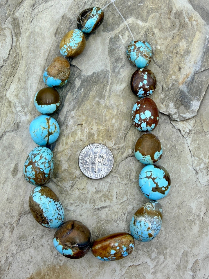 RARE Number 8 Turquoise (Nevada) Graduated Round Nugget