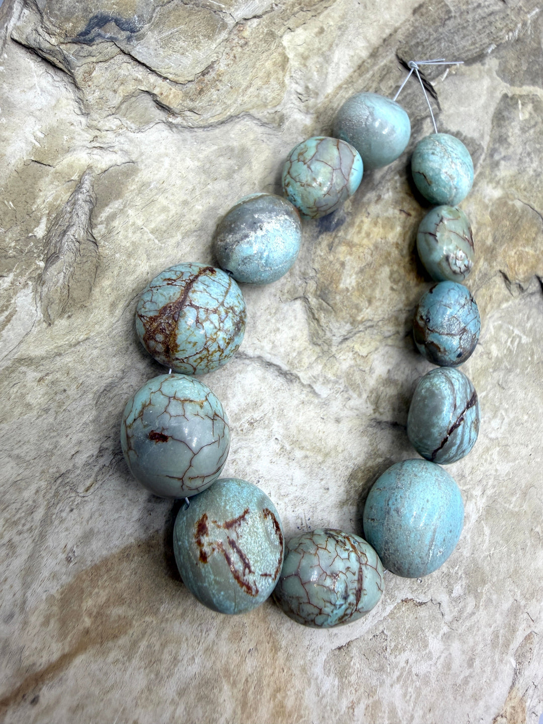 RARE Number 8 Turquoise (Nevada) Graduated Round Nugget