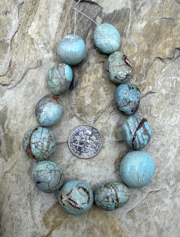 RARE Number 8 Turquoise (Nevada) Graduated Round Nugget