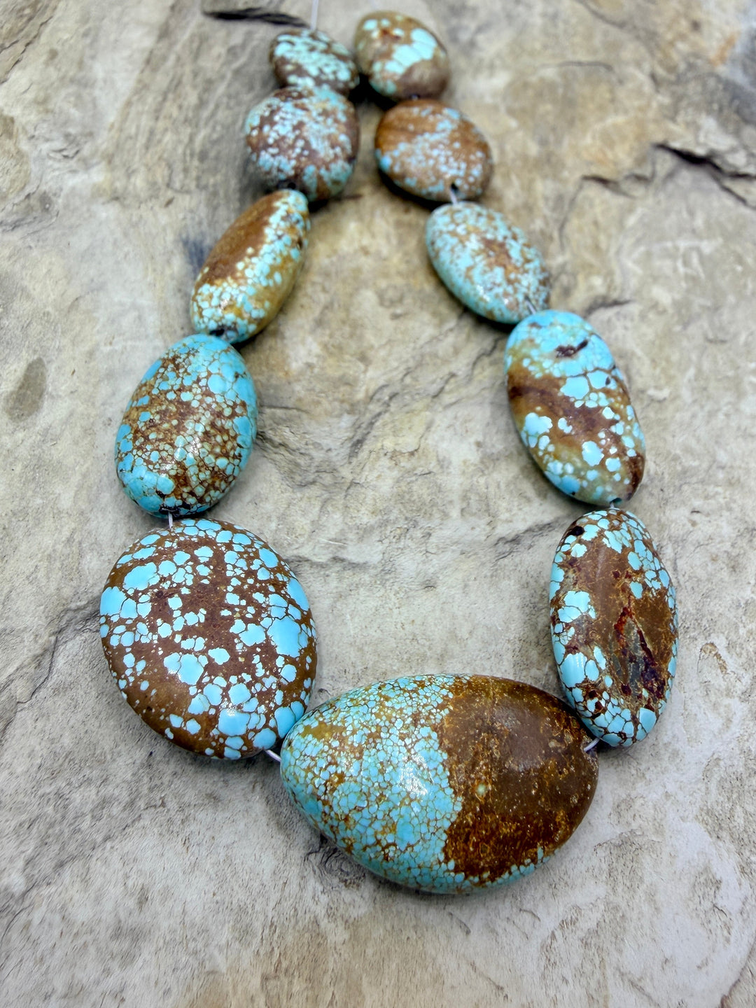 RARE Number 8 Turquoise (Nevada) Graduated Round Nugget