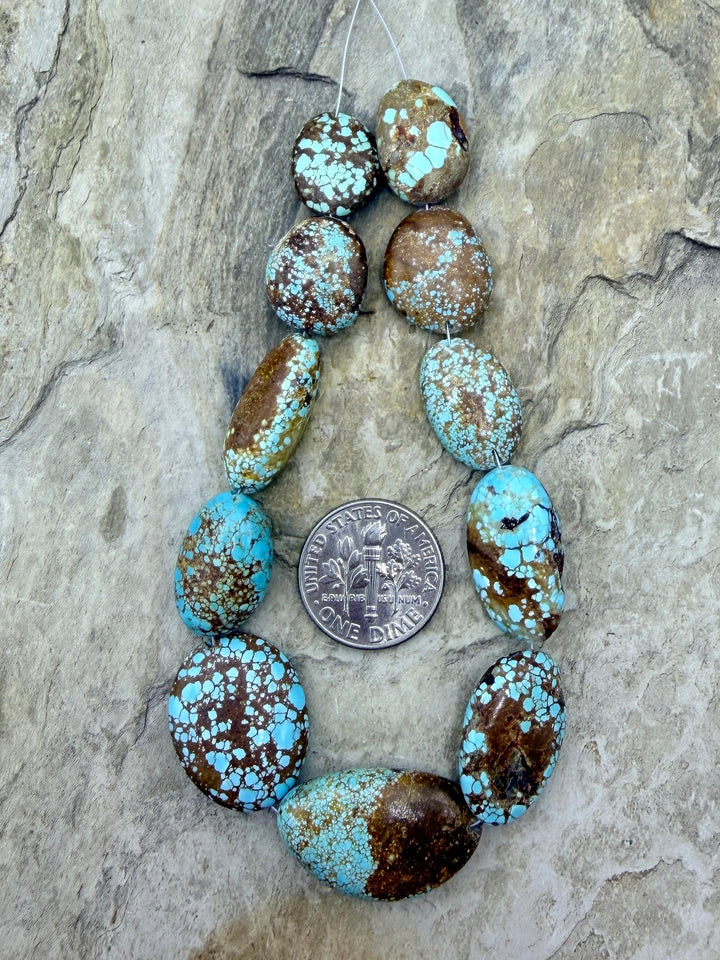 RARE Number 8 Turquoise (Nevada) Graduated Round Nugget