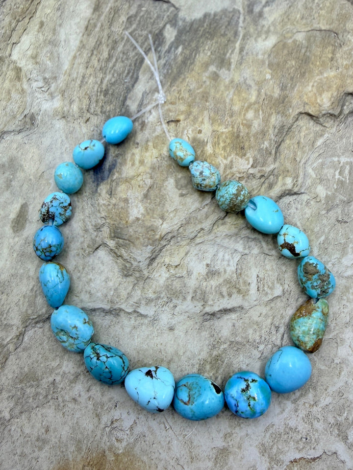 RARE Number 8 Turquoise (Nevada) Graduated Round Nugget