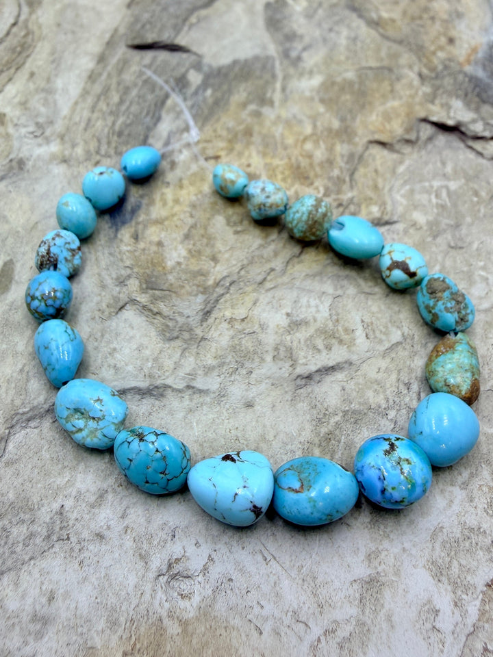 RARE Number 8 Turquoise (Nevada) Graduated Round Nugget