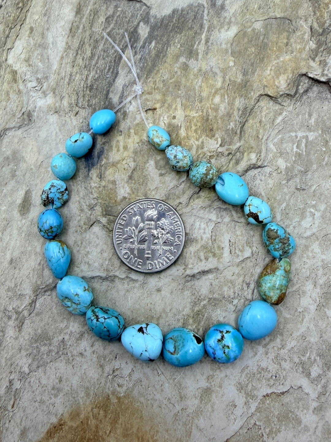 RARE Number 8 Turquoise (Nevada) Graduated Round Nugget