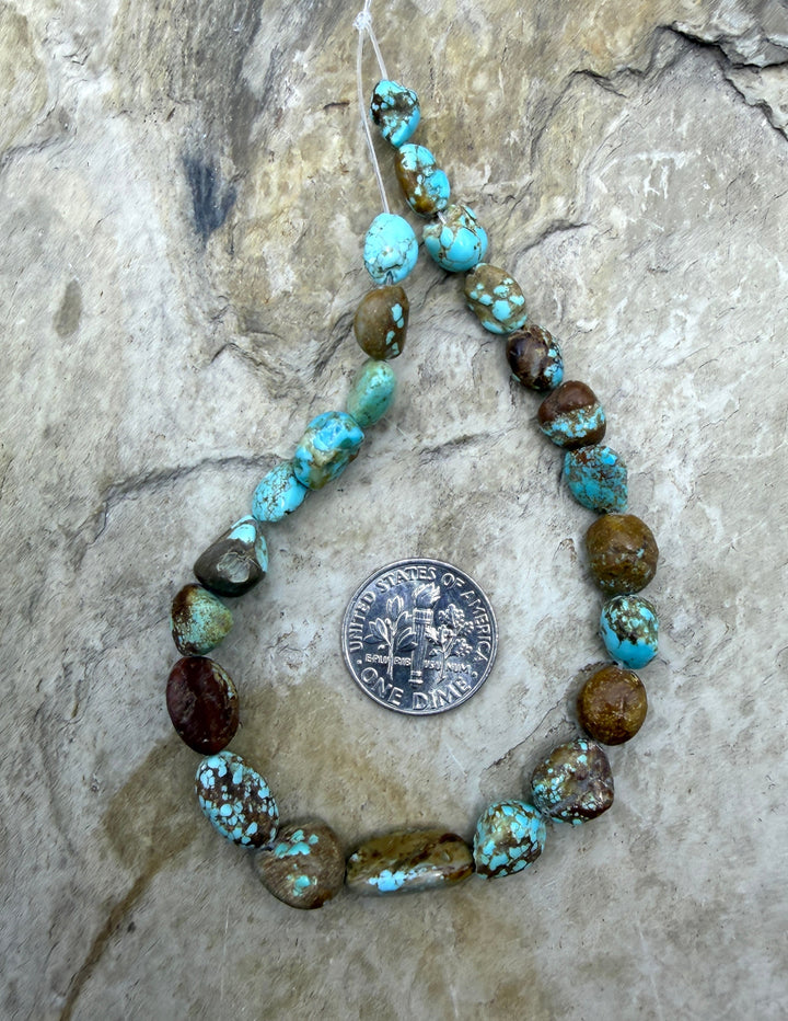 RARE Number 8 Turquoise (Nevada) Graduated Round Nugget