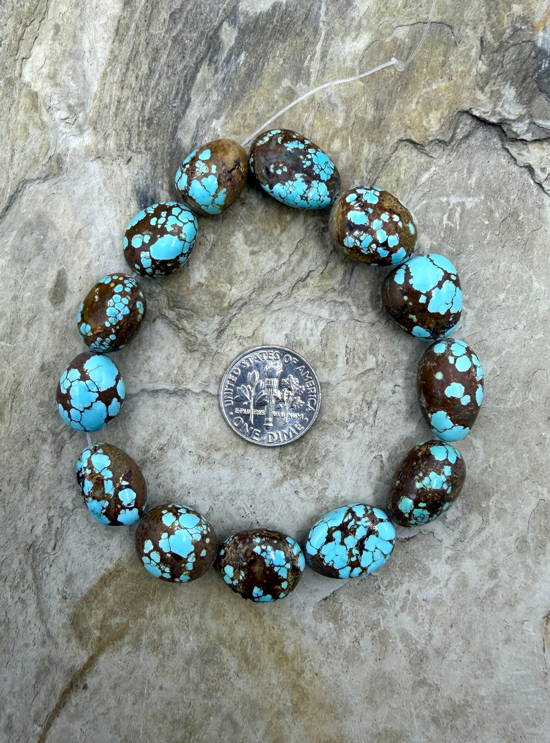 RARE Number 8 Turquoise (Nevada) Graduated Round Nugget