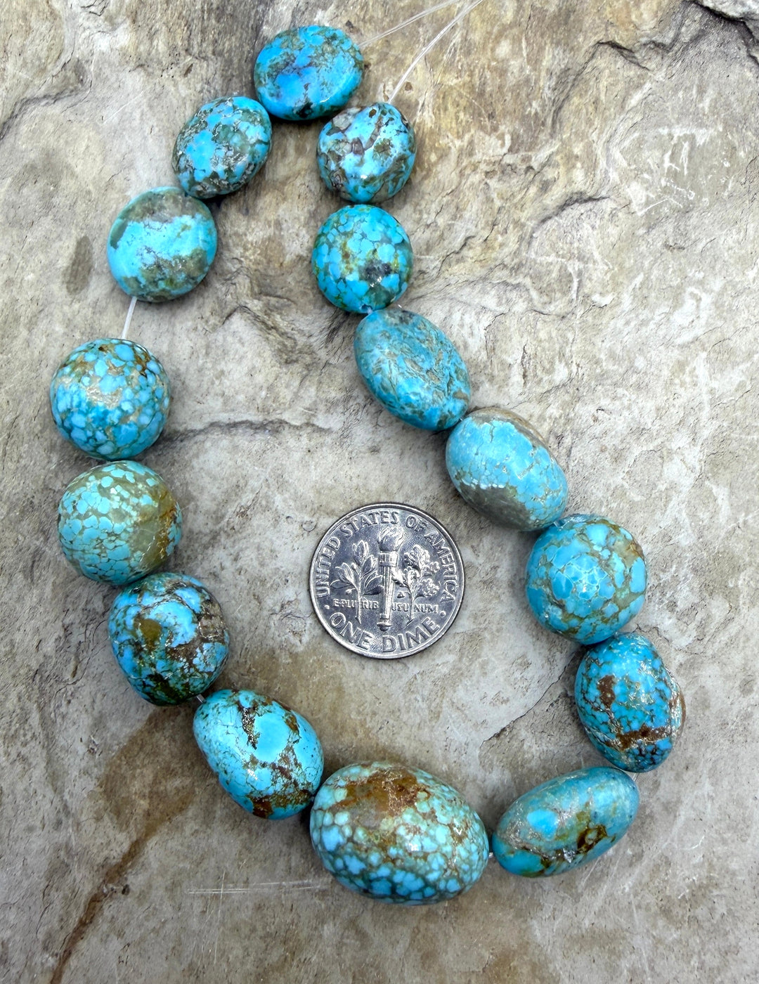 RARE Number 8 Turquoise (Nevada) Graduated Rounded Nugget