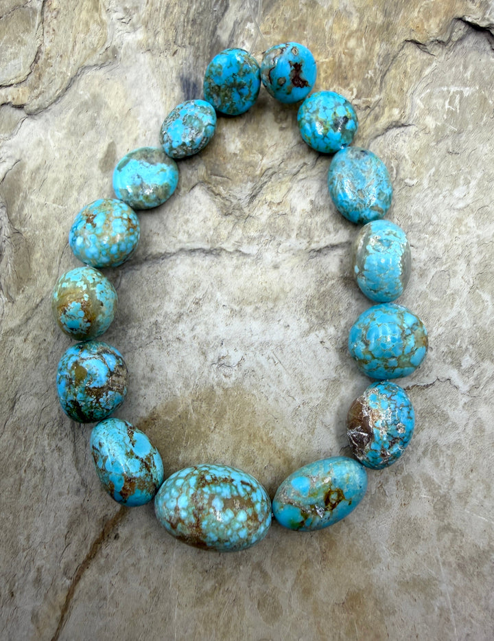 RARE Number 8 Turquoise (Nevada) Graduated Rounded Nugget
