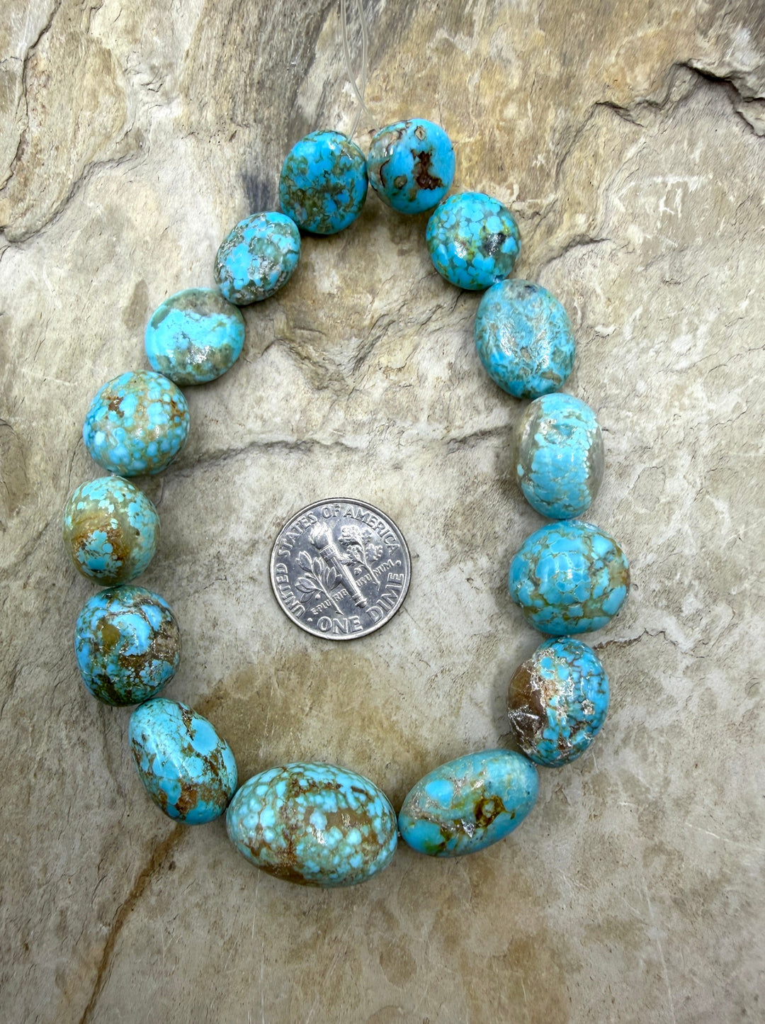 RARE Number 8 Turquoise (Nevada) Graduated Rounded Nugget