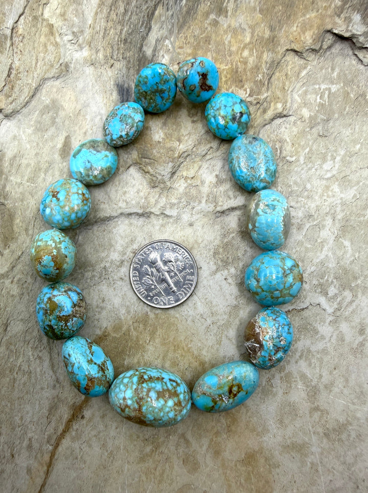RARE Number 8 Turquoise (Nevada) Graduated Rounded Nugget