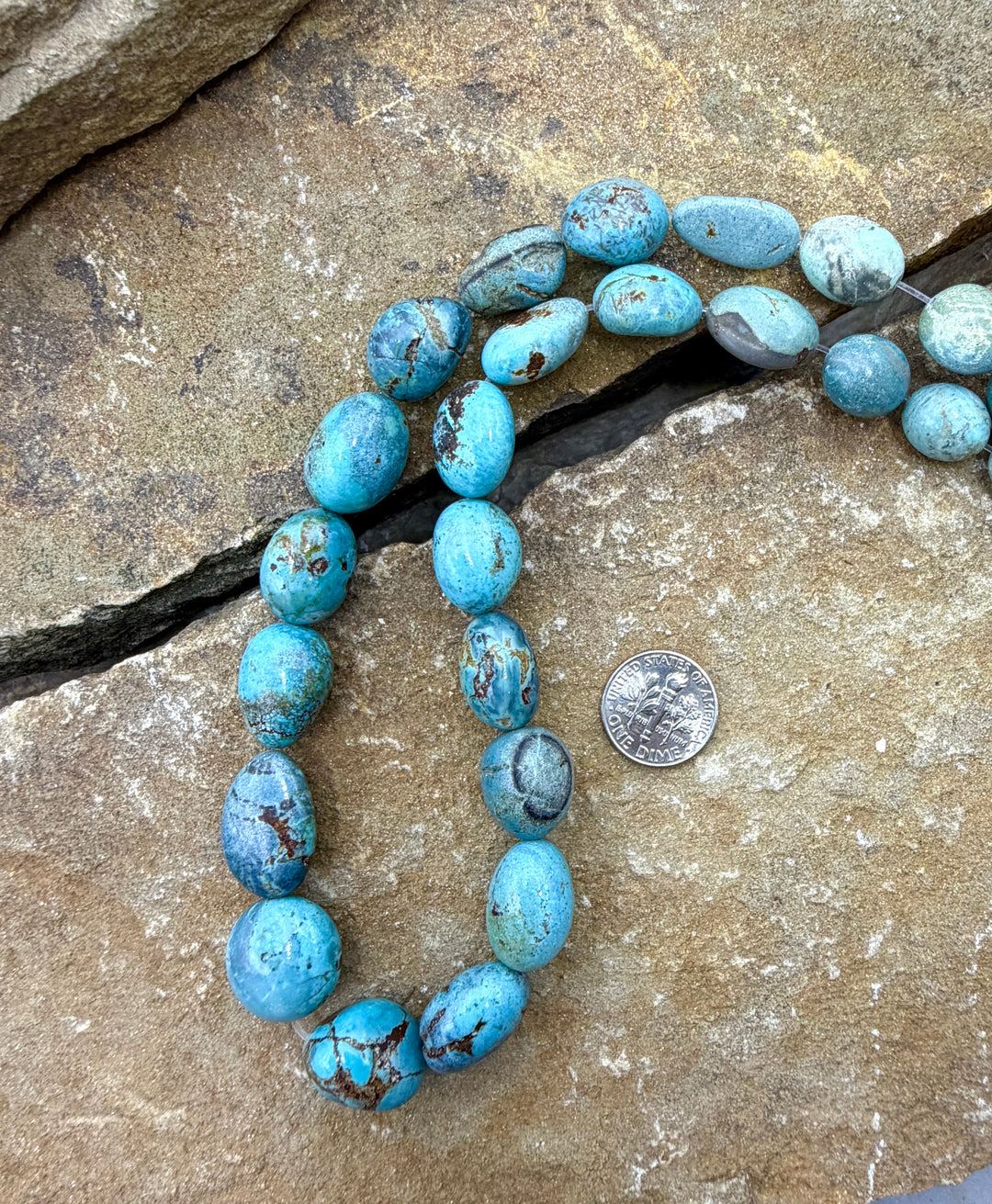 RARE Number 8 Turquoise (Nevada) Graduated Rounded Nugget