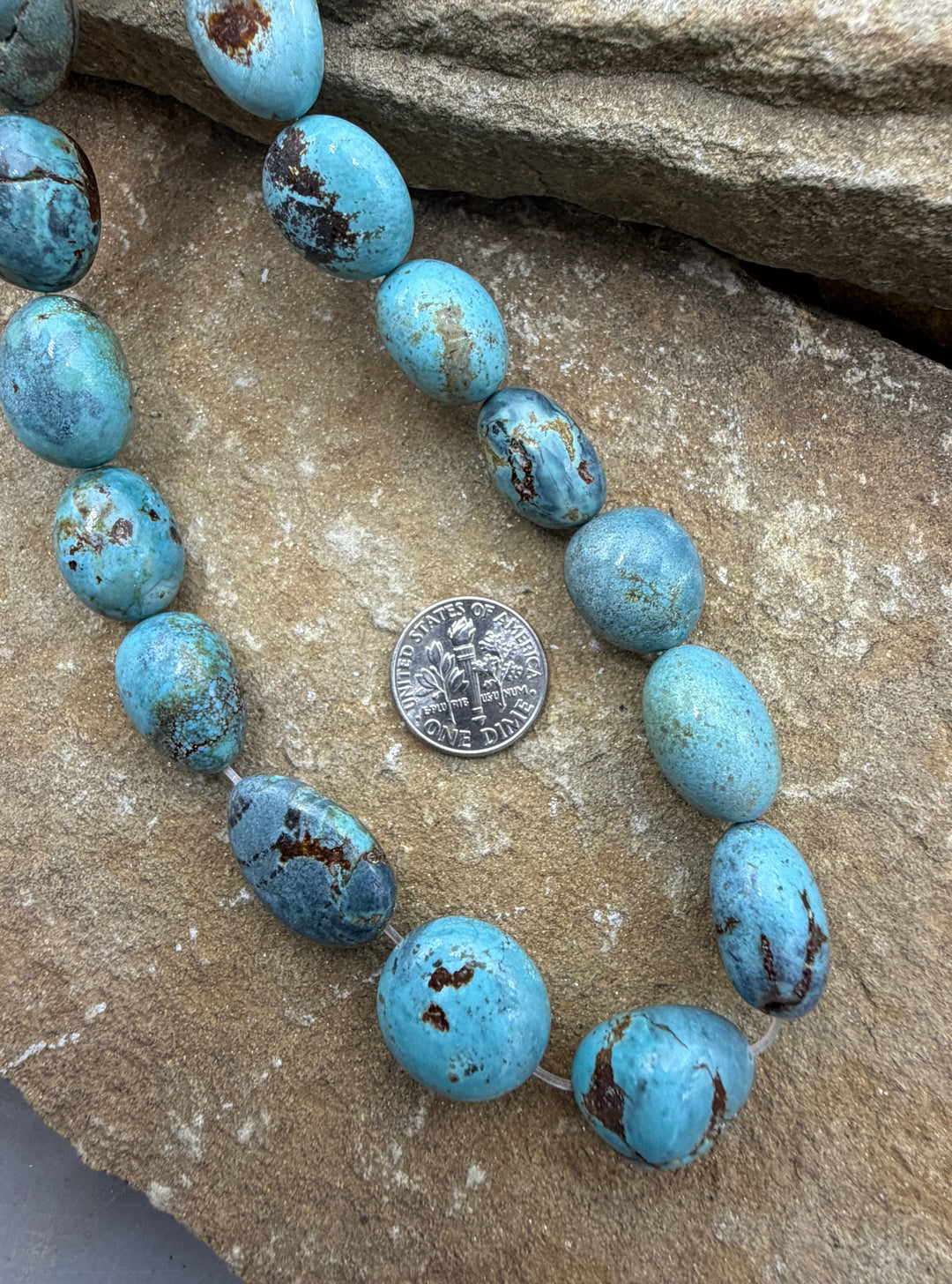 RARE Number 8 Turquoise (Nevada) Graduated Rounded Nugget