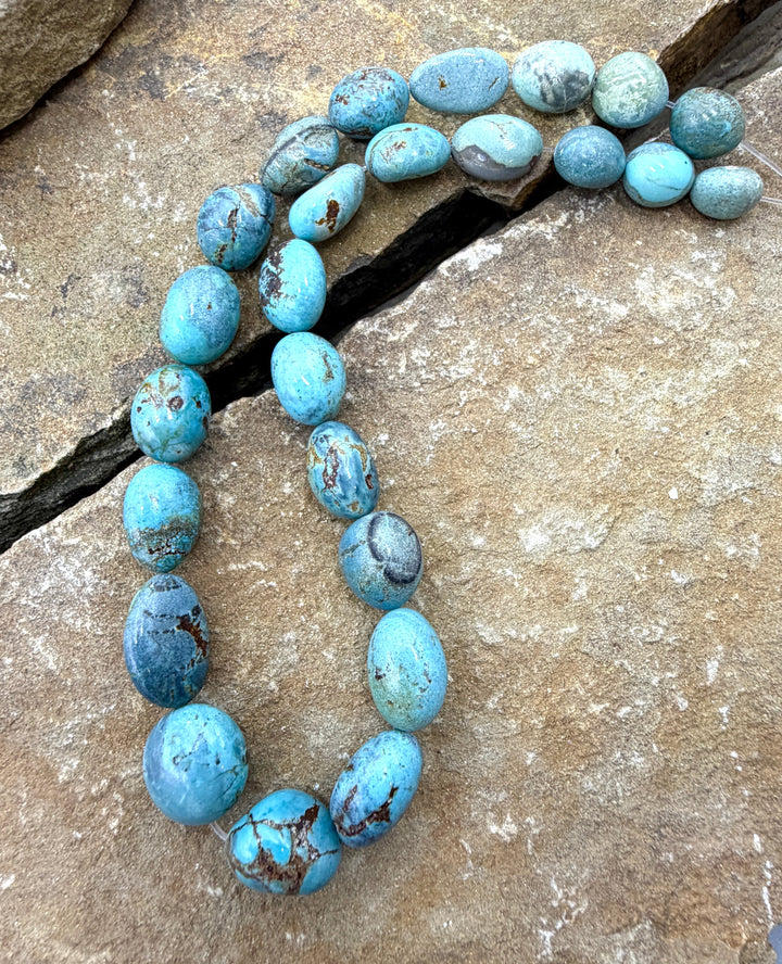 RARE Number 8 Turquoise (Nevada) Graduated Rounded Nugget