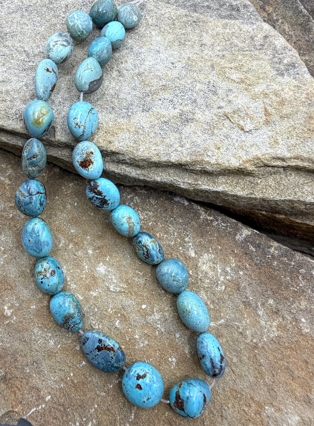 RARE Number 8 Turquoise (Nevada) Graduated Rounded Nugget