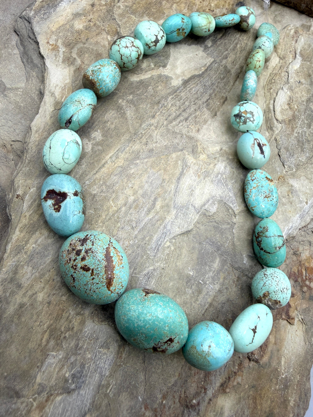 RARE Number 8 Turquoise (Nevada) Graduated Rounded Nugget