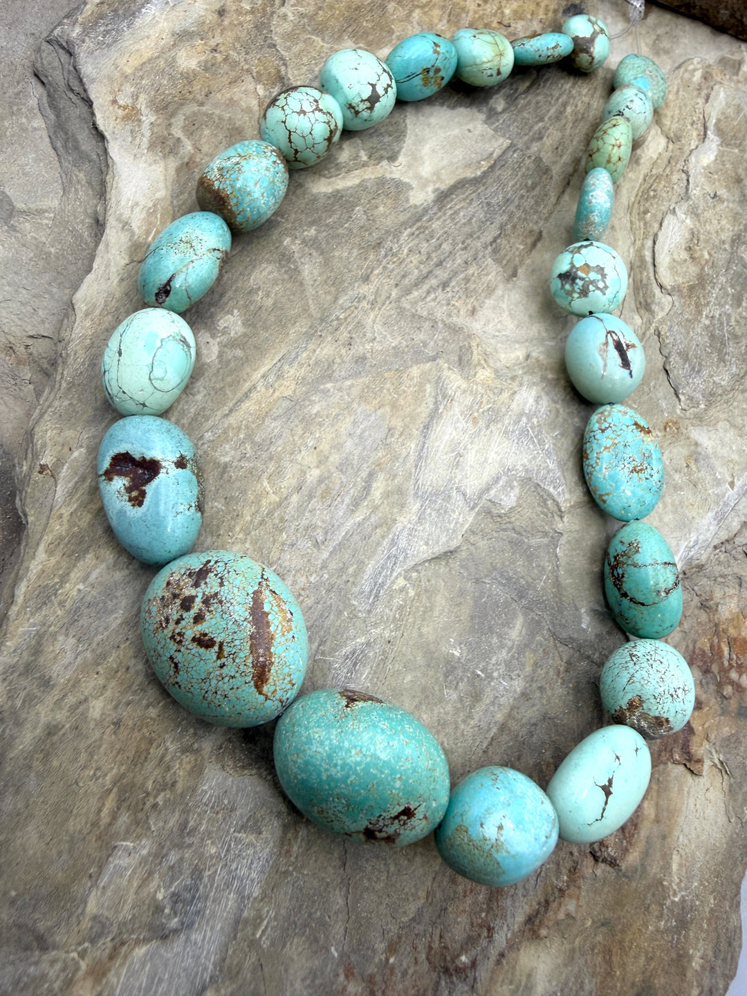 RARE Number 8 Turquoise (Nevada) Graduated Rounded Nugget