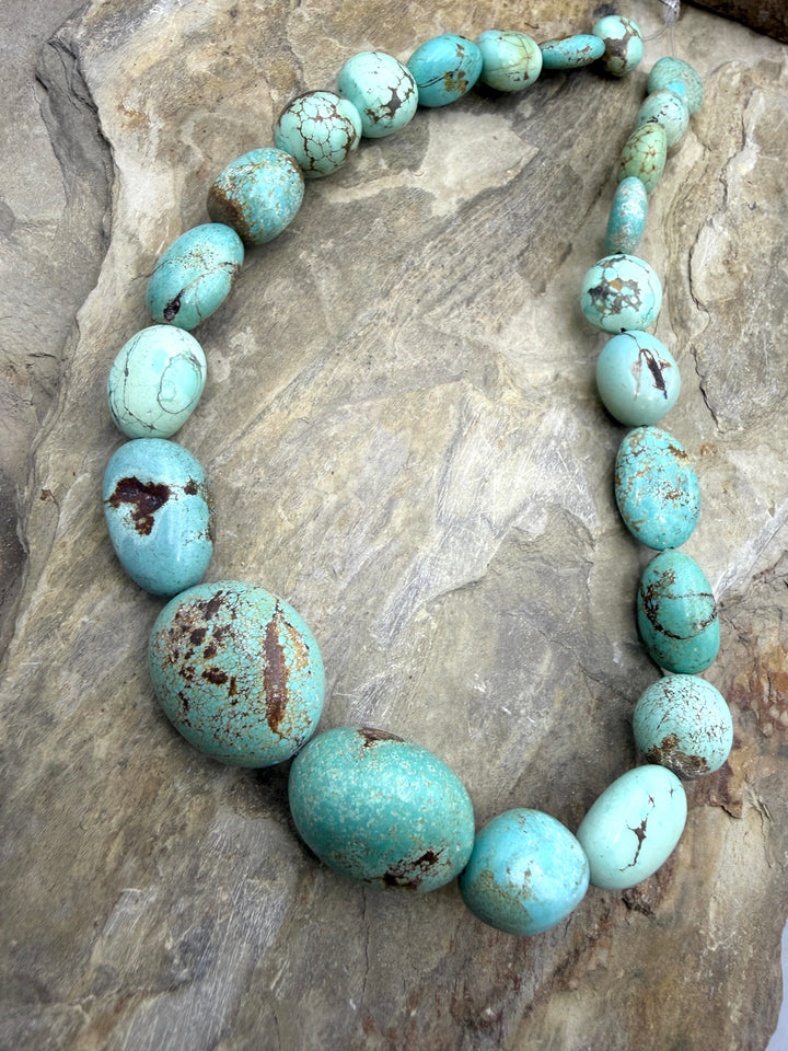 RARE Number 8 Turquoise (Nevada) Graduated Rounded Nugget