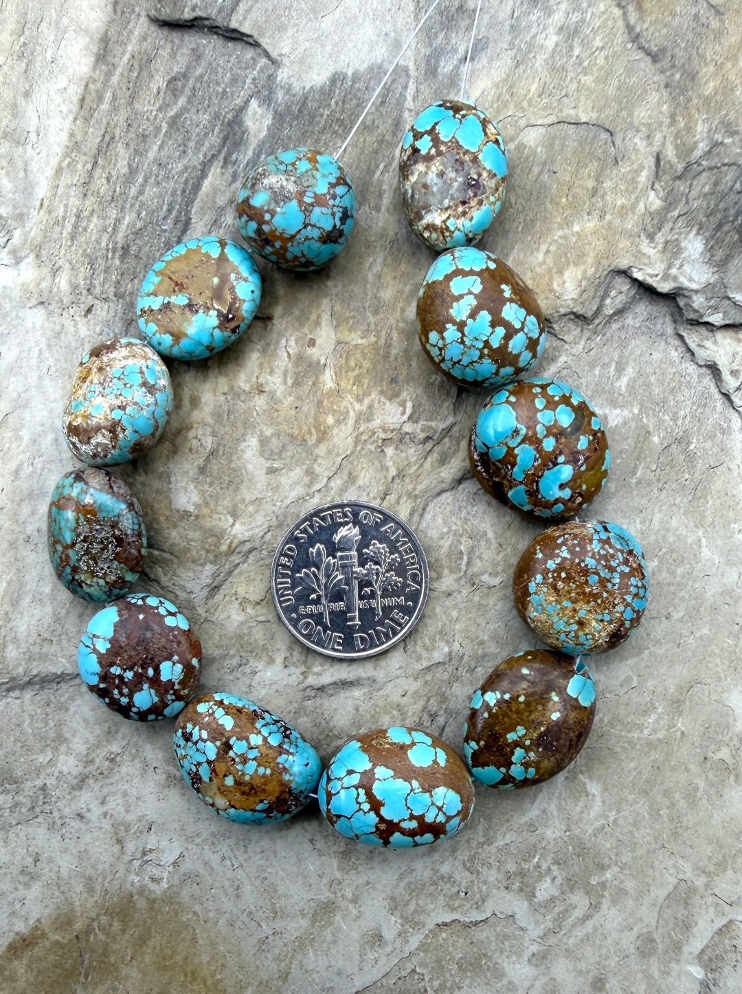 RARE Number 8 Turquoise (Nevada) Graduated Rounded Nugget