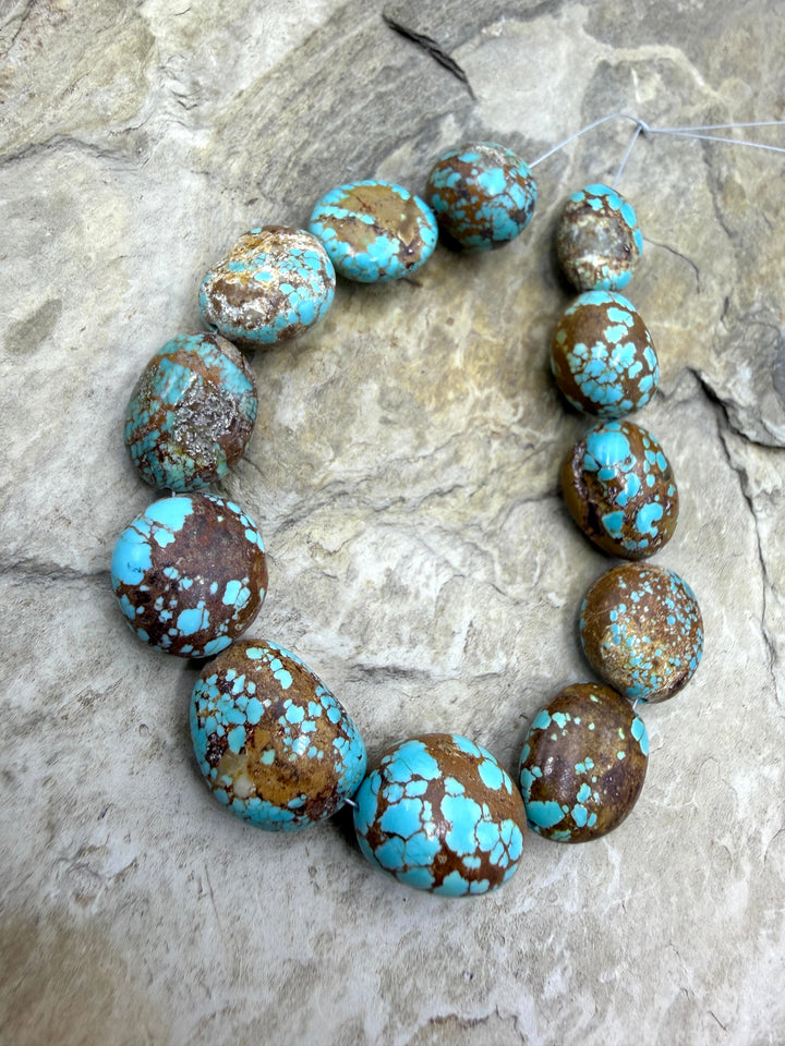 RARE Number 8 Turquoise (Nevada) Graduated Rounded Nugget