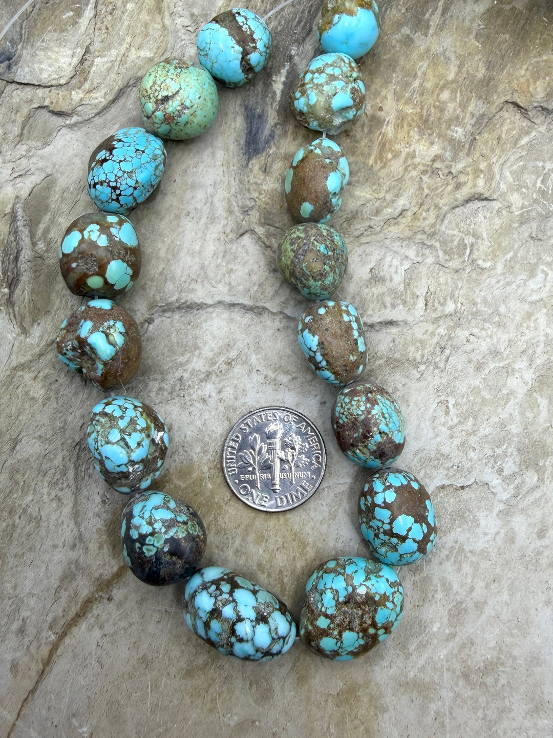 RARE Number 8 Turquoise (Nevada) Graduated Rounded Nugget
