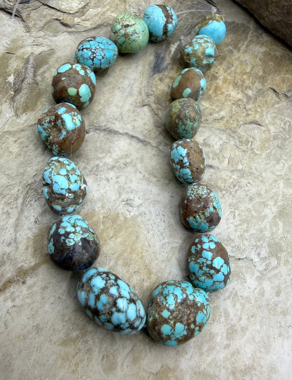 RARE Number 8 Turquoise (Nevada) Graduated Rounded Nugget
