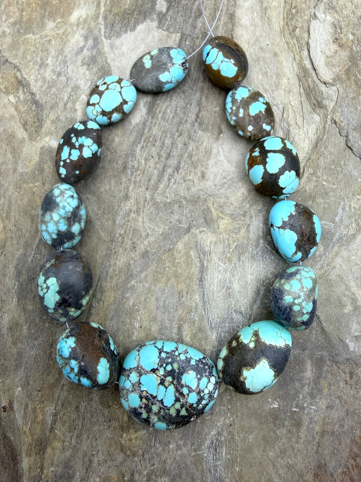 RARE Number 8 Turquoise (Nevada) Graduated Rounded Nugget