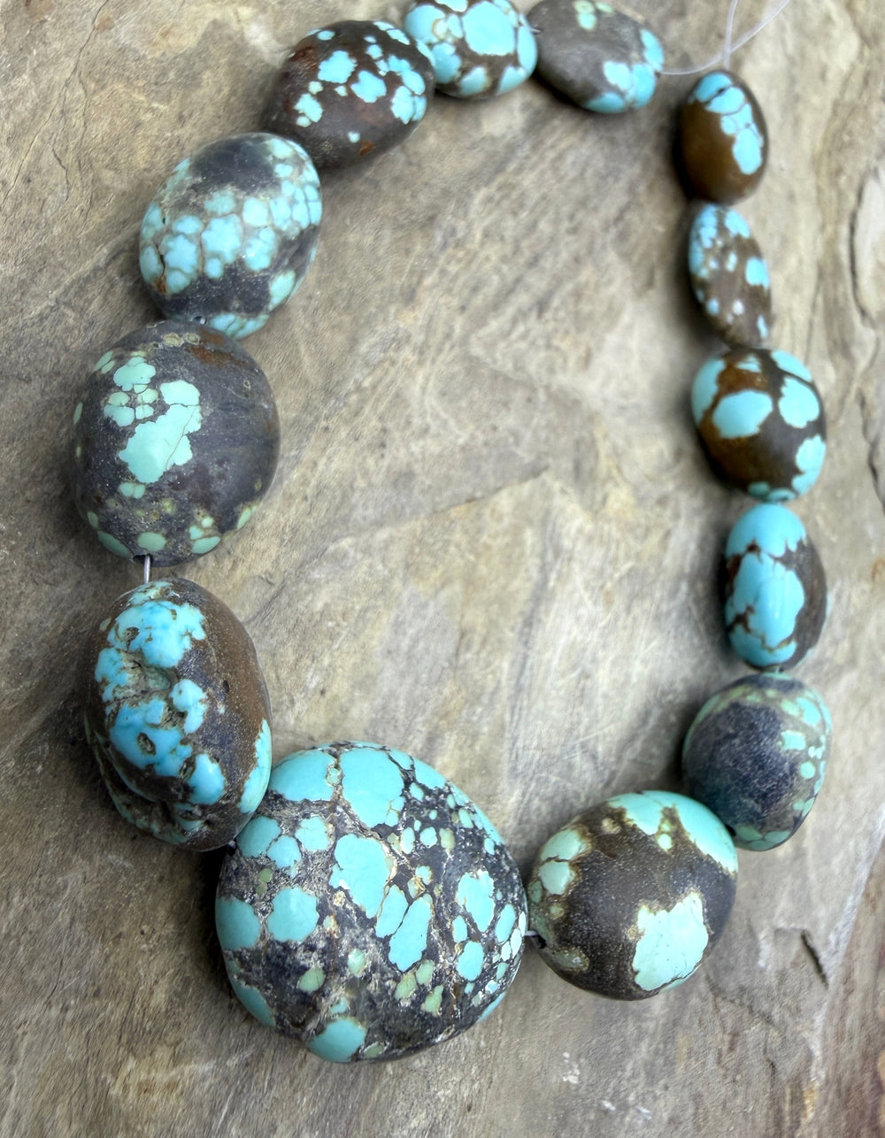 RARE Number 8 Turquoise (Nevada) Graduated Rounded Nugget
