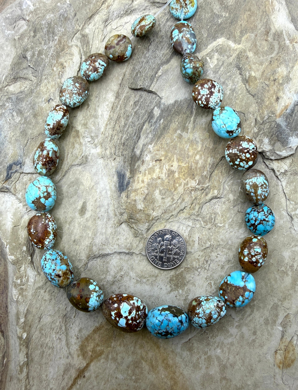 RARE Number 8 Turquoise (Nevada) Graduated Rounded Nugget