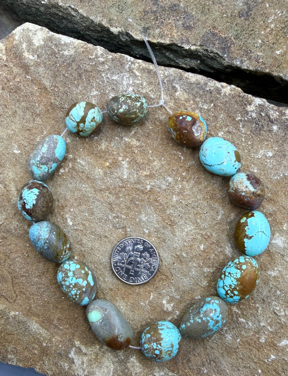 RARE Number 8 Turquoise (Nevada) Graduated Rounded Nugget
