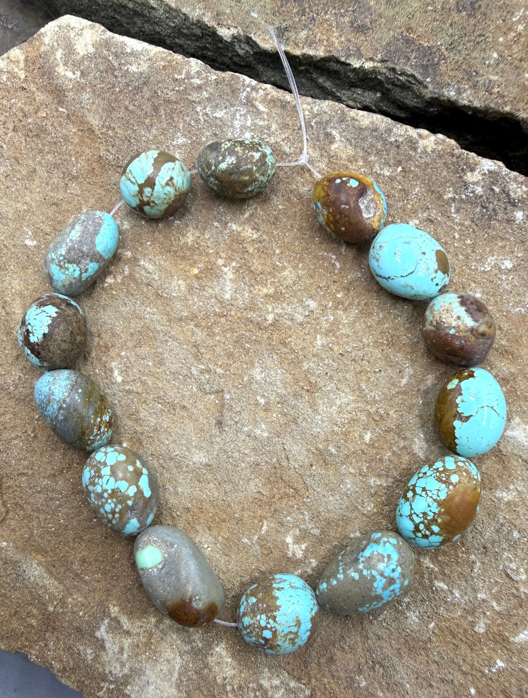 RARE Number 8 Turquoise (Nevada) Graduated Rounded Nugget