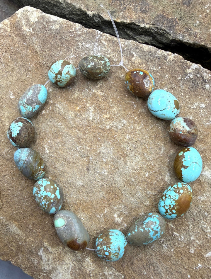 RARE Number 8 Turquoise (Nevada) Graduated Rounded Nugget