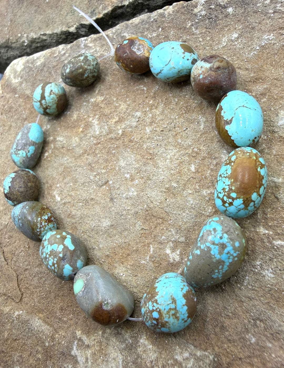RARE Number 8 Turquoise (Nevada) Graduated Rounded Nugget