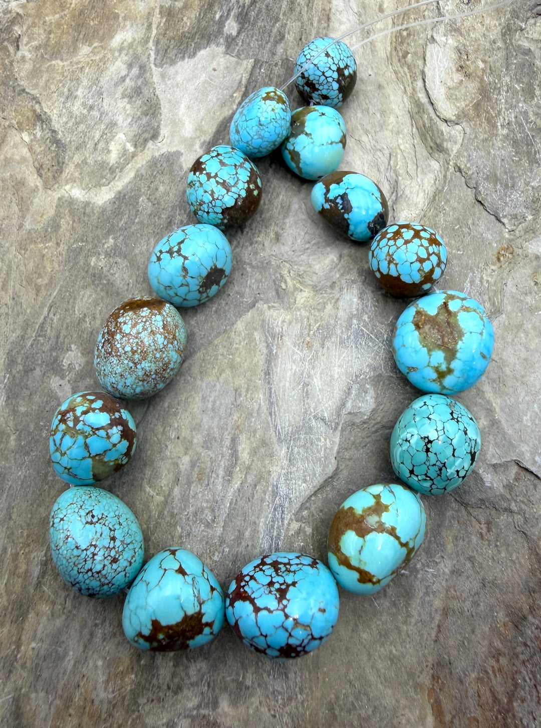 RARE Number 8 Turquoise (Nevada) Graduated Rounded Nugget