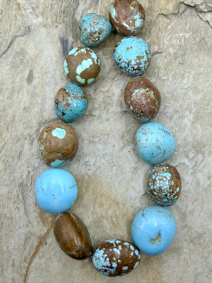 RARE Number 8 Turquoise (Nevada) Graduated Rounded Nugget