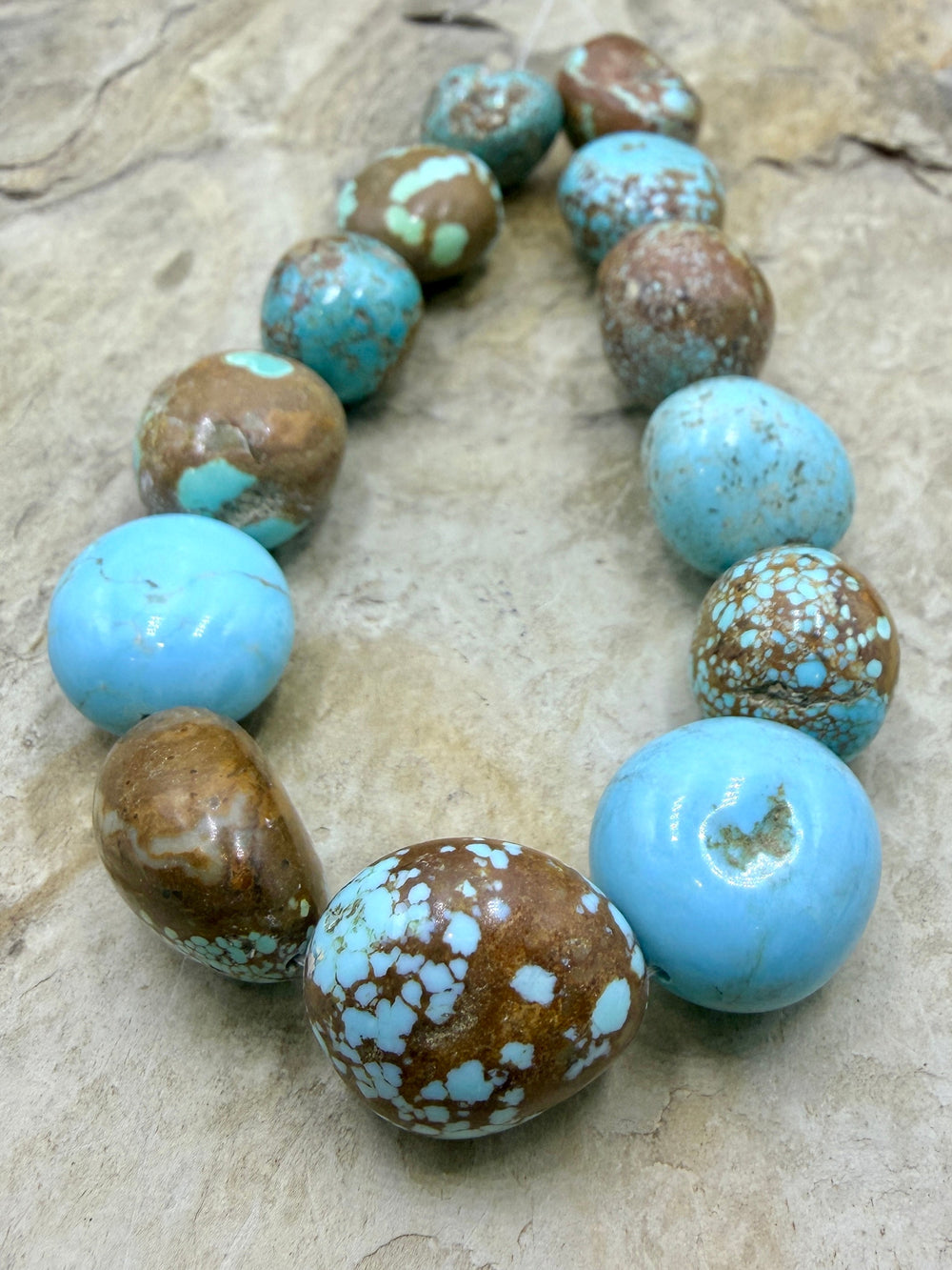 RARE Number 8 Turquoise (Nevada) Graduated Rounded Nugget