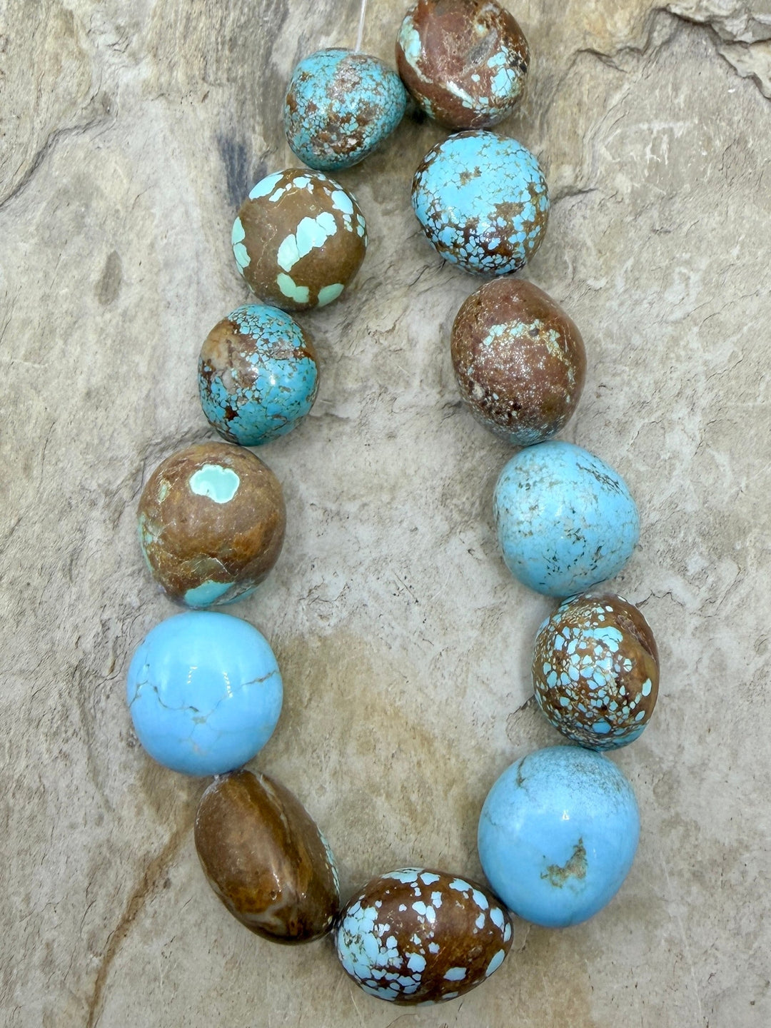 RARE Number 8 Turquoise (Nevada) Graduated Rounded Nugget