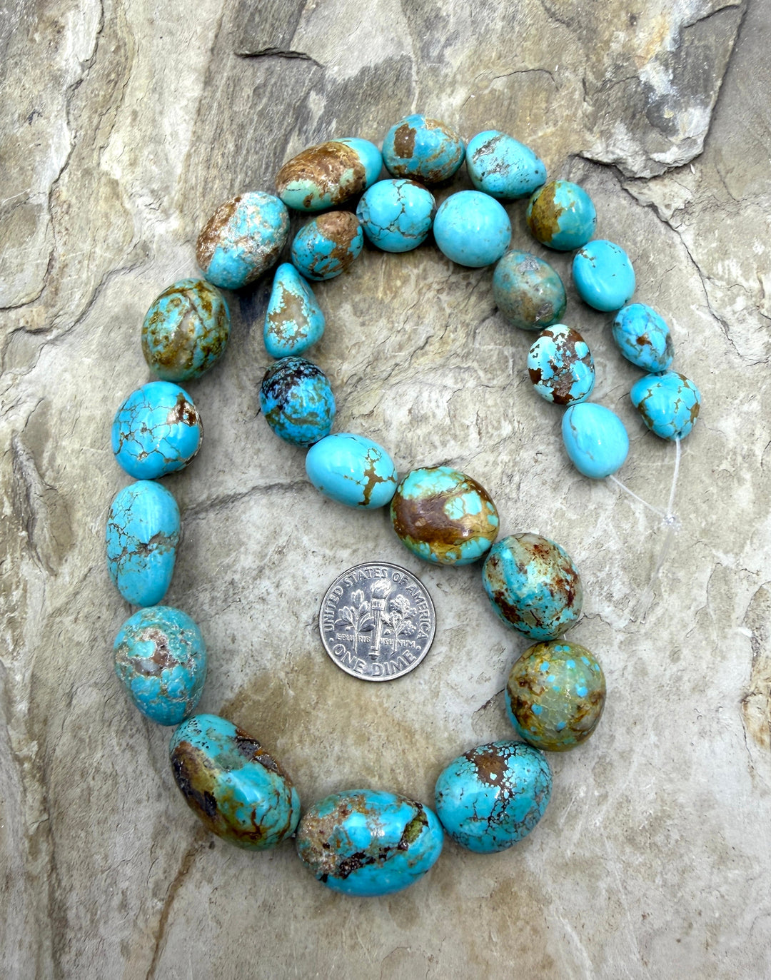 RARE Number 8 Turquoise (Nevada) Graduated Rounded Nugget