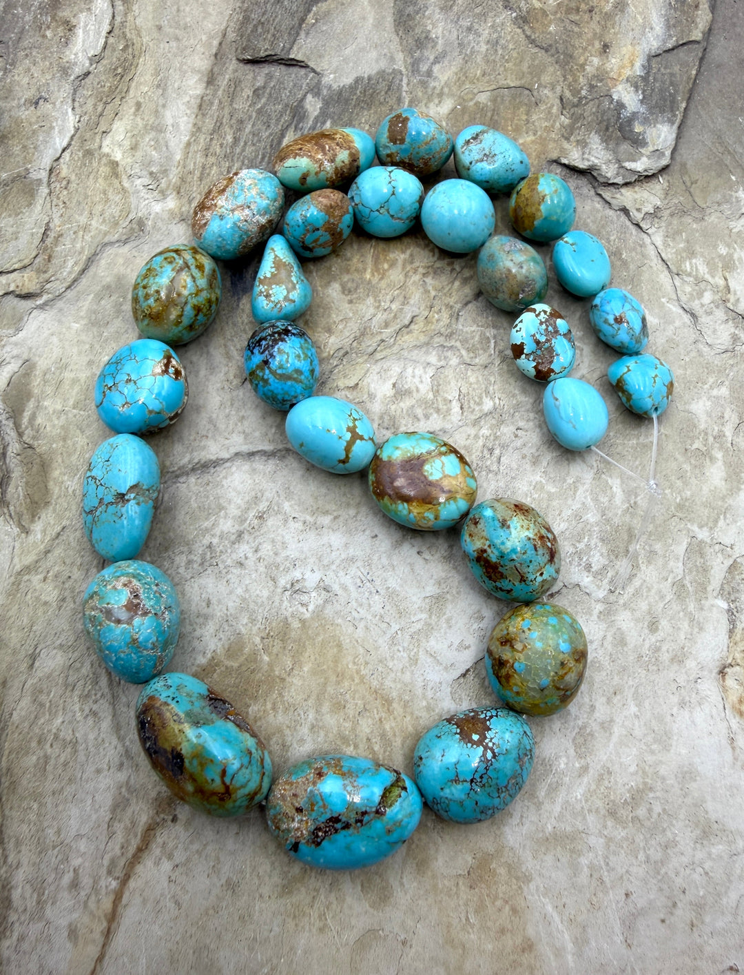 RARE Number 8 Turquoise (Nevada) Graduated Rounded Nugget