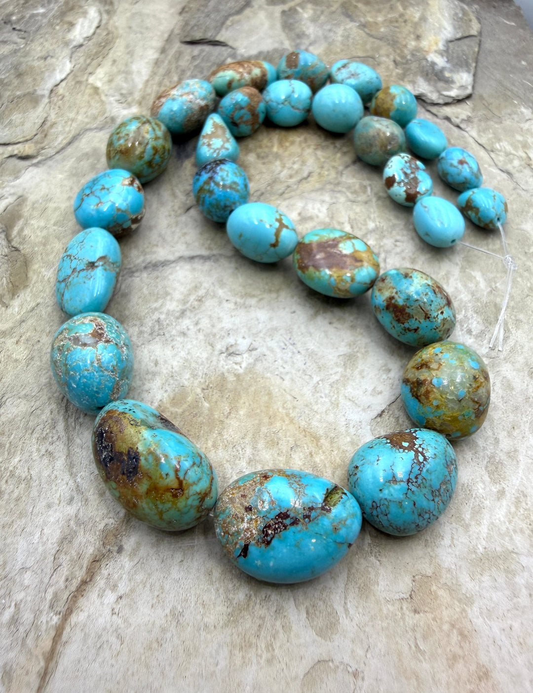 RARE Number 8 Turquoise (Nevada) Graduated Rounded Nugget