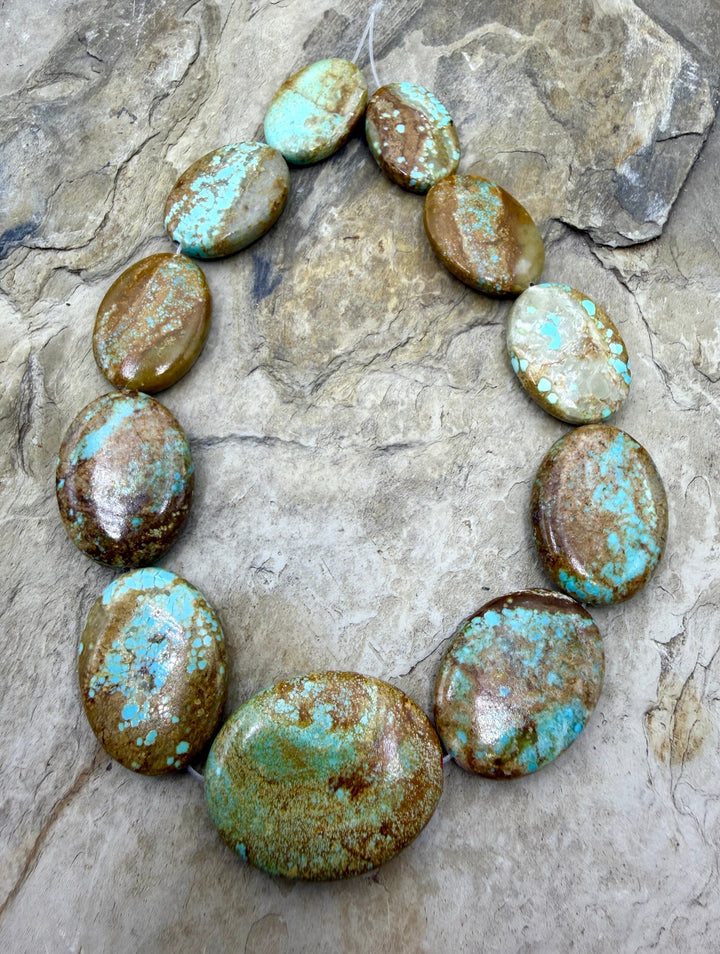 RARE Number 8 Turquoise (Nevada) Handcut 18x25-26x44mm Oval